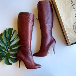 Modern Vintage Brown Heeled Boots